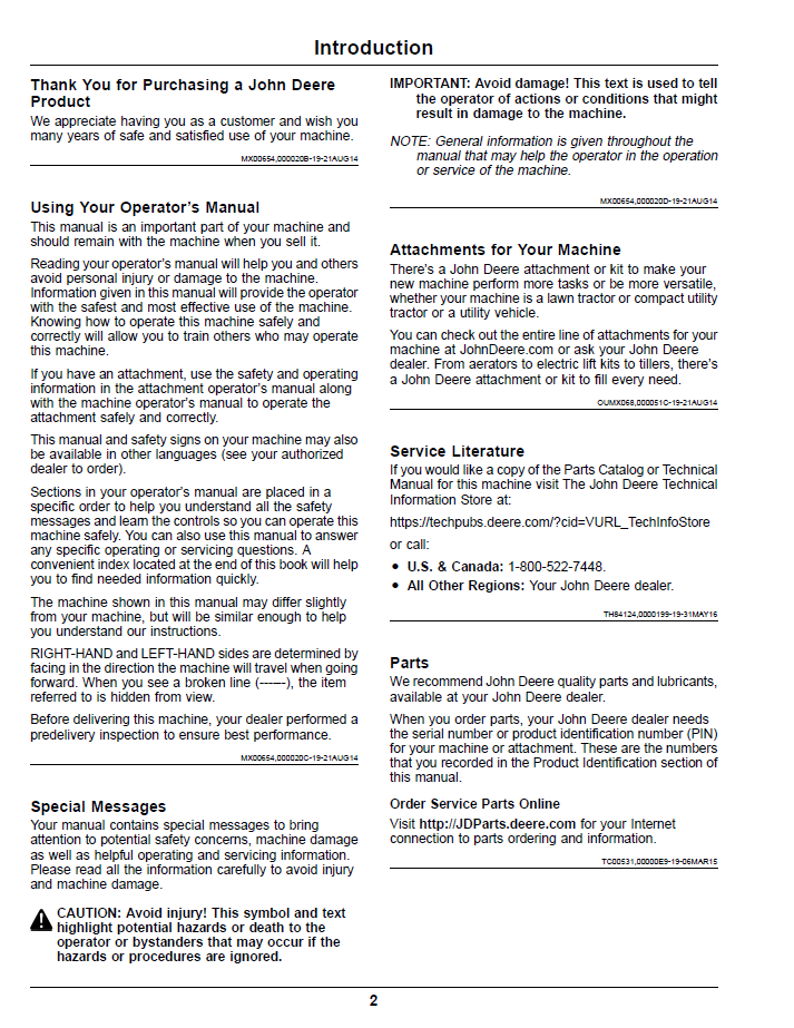 OMUC15151: Official Manual for John Deere Z900E, Z900M, Z900R Mowers
