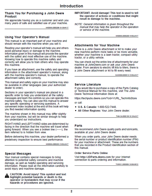 OMUC20339E John Deere ZTrak Pro Series Z994R Operator Manual PDF Download