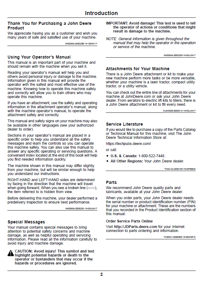OMUC28937 John Deere Z994R ZTrak Pro Series Mower Operator Manual PDF