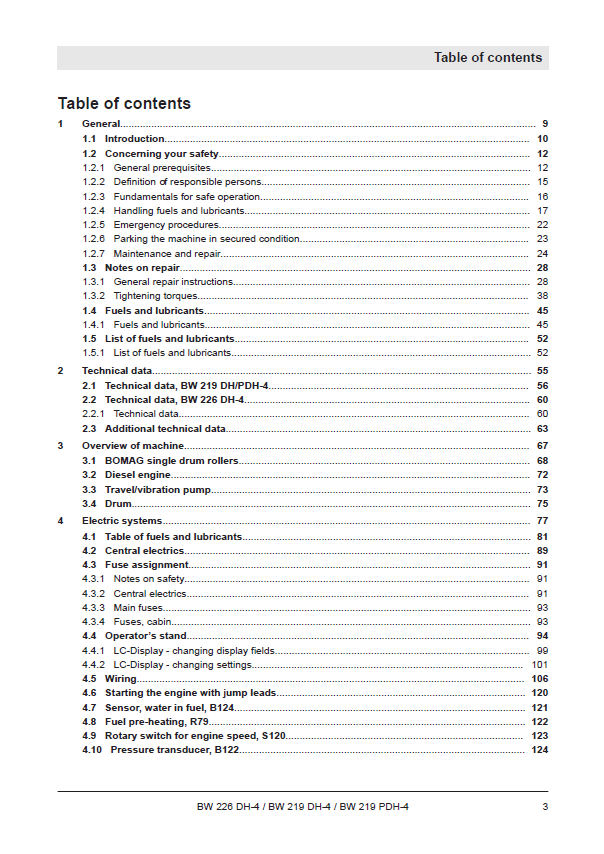 Official 2016 Bomag BW 219 PDH-4 Roller Workshop & Repair Manual PDF