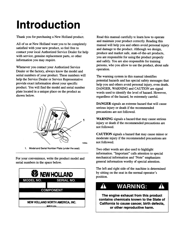 Official 42643511 PDF: New Holland Ford LS35-15H Yard Tractor Manual