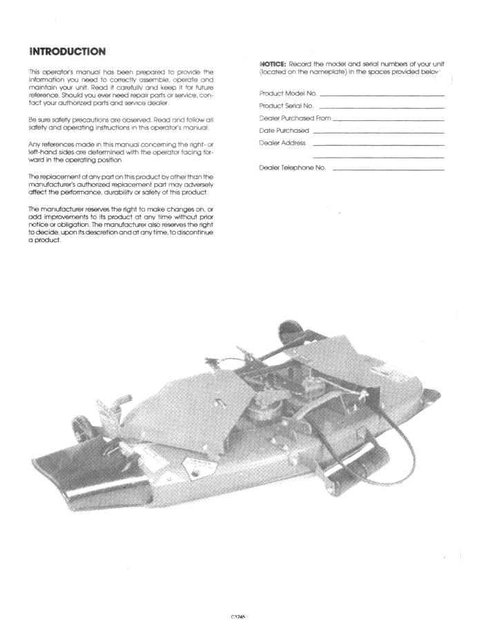 Official 42643819 PDF: New Holland Ford 38" Mower 12 HP Hydrostatic Manual