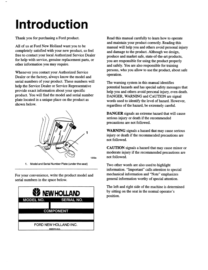 Official 42644510 PDF: New Holland Ford LS45-16G Yard Tractor Manual