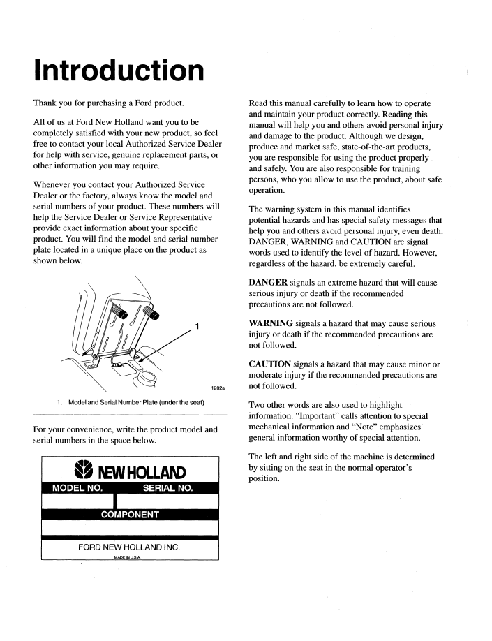 Official 42644520 PDF: New Holland LS45-16H LS55-18H Yard Tractor Manual