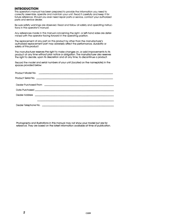 Official 42644812 PDF: New Holland 48" Spring Trip Front Blade LGT Manual