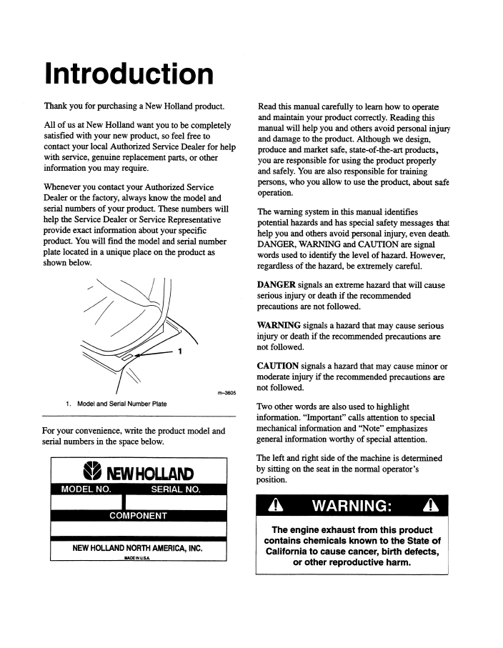 Official 42682200 PDF: New Holland GT20 Garden Tractor Manual