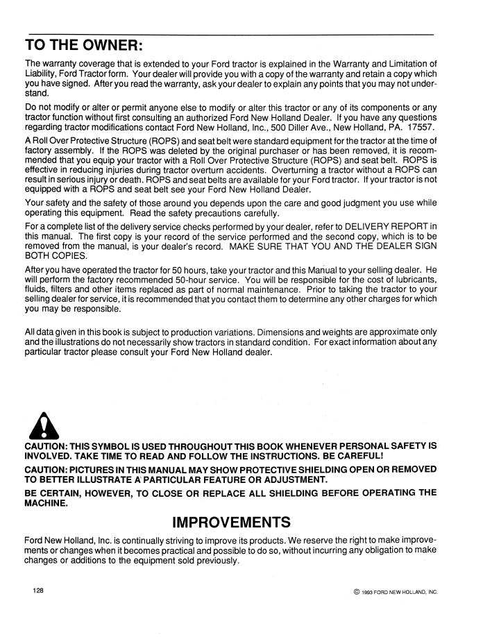 Official 42753010 PDF: New Holland Ford 7530 High Clearance Tractor Manual