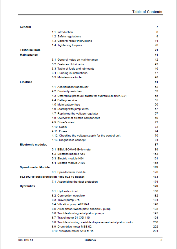 Official BOMAG BW213 D-40 PD-40 Workshop Manual 01.2013