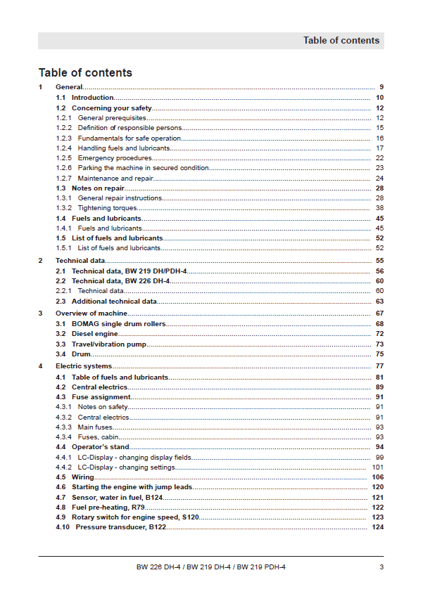 Official BOMAG BW 219 DH-4 Workshop & Service Manual (09.2016)