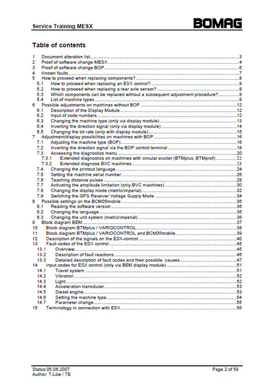 Official BOMAG ELEKTRIK MESX WZ_4_BVC-E Training Manual (PDF)