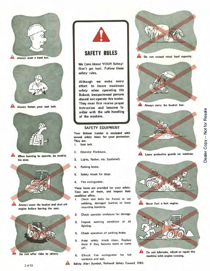 Official Bobcat 6549811 Hydrostatic Loader Owner Manual PDF for Clark 520