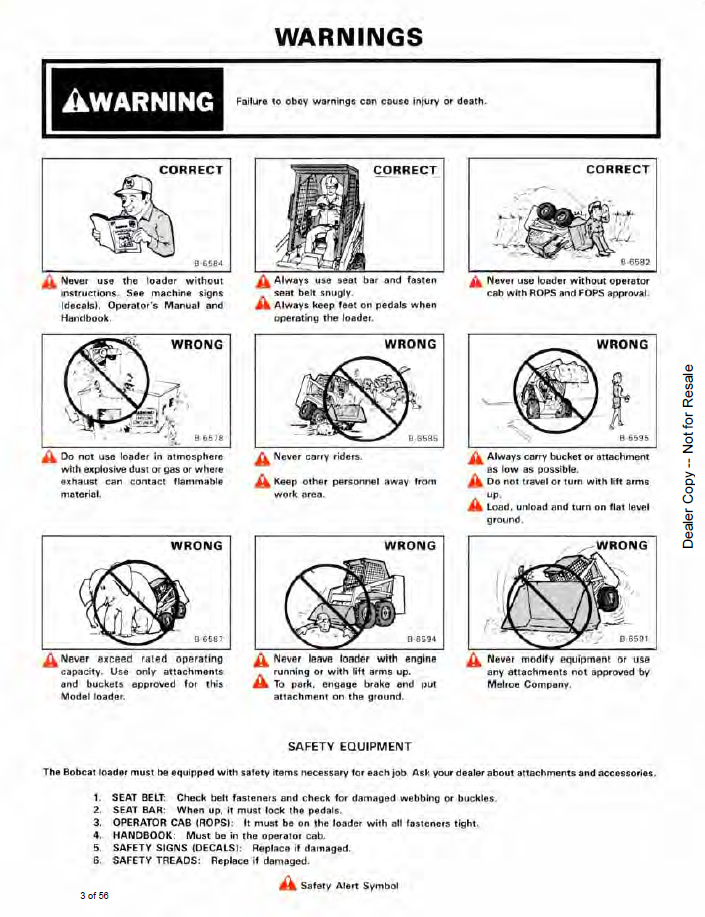 Official Bobcat 6556099 610 Loader Maintenance PDF