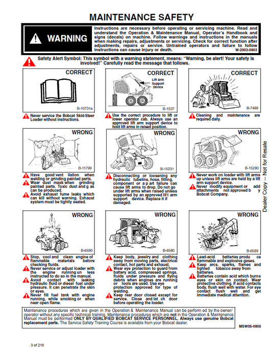Official Bobcat 6556276 600/610 Series Loader Repair PDF