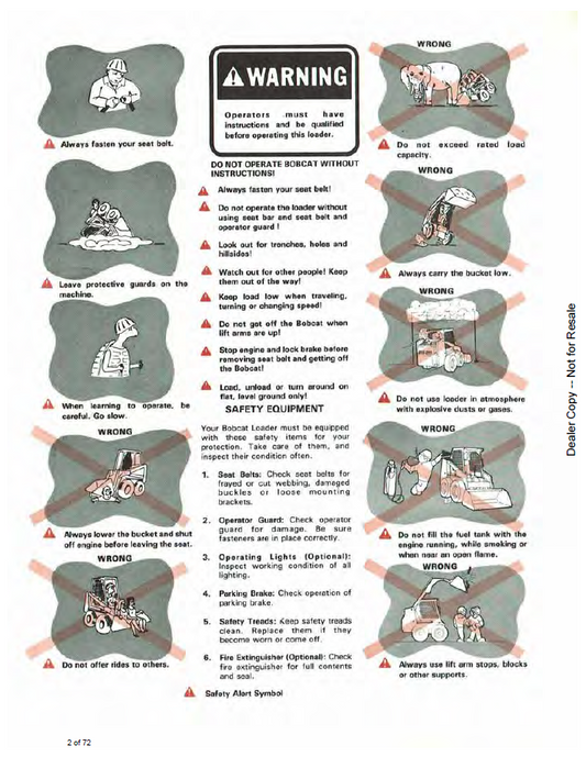 Official Bobcat 6556846 543 Loader Operation PDF