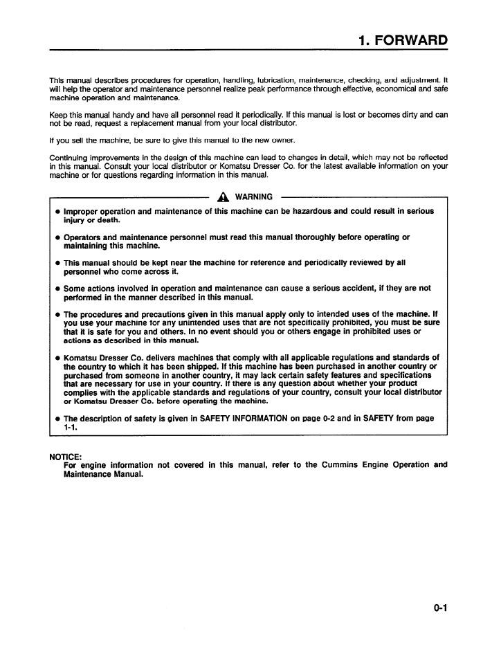 Official CEAD208040: Komatsu PC400LC-5 Excavator Cummins Engine Manual