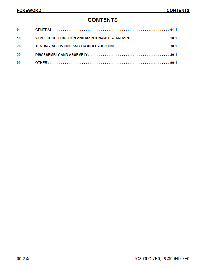 Official CEBM016802: Komatsu PC300LC-7E0 Excavator Repair & Service Guide