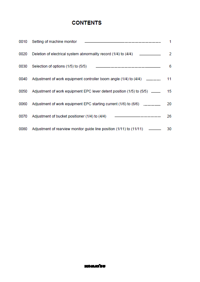 Official GEN00133-00 Komatsu WA470-8 Loader Assembly Instructions