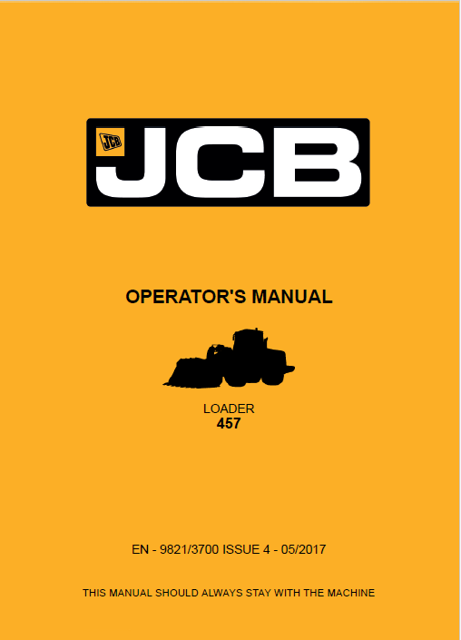 Official JCB 457 Loader Operator Manual PDF Download