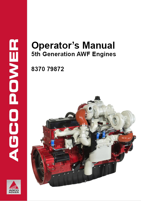 Official JCB 5th Generation AWF Engine Operator Manual PDF