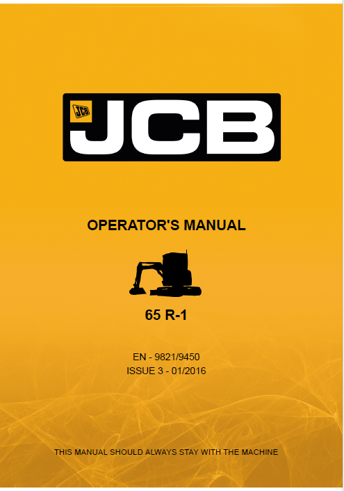 Official JCB 65R-1 Operator Manual PDF Download