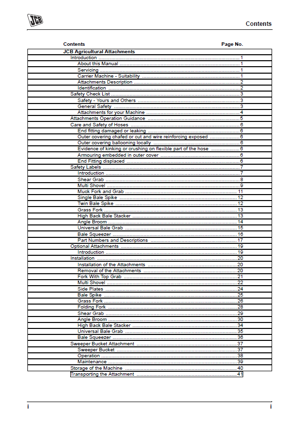 Official JCB Farm Attachment User Guide PDF
