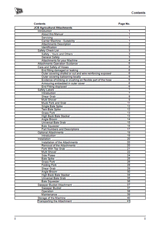 Official JCB Farm Attachment User Guide PDF