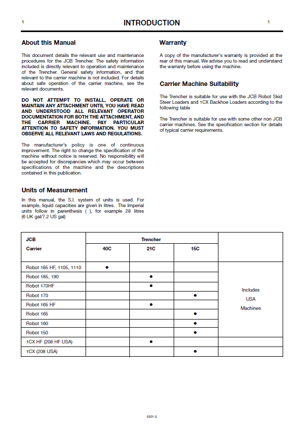 Official JCB Trencher User Manual & Equipment Handbook PDF