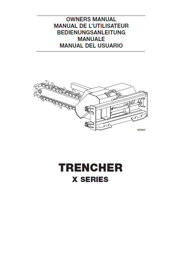 Official JCB Trencher X Series Owner Manual PDF Download