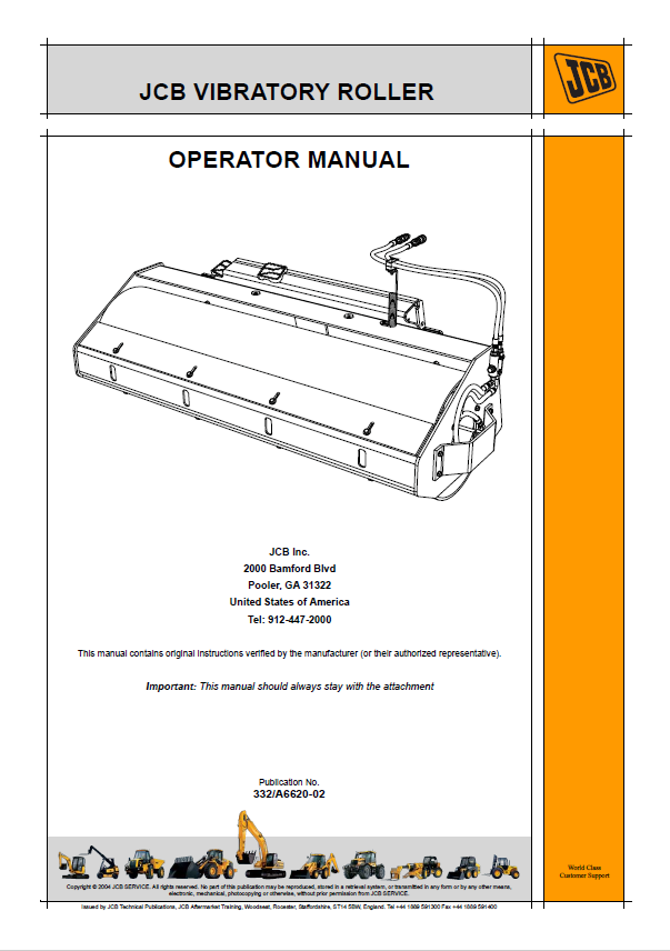 Official JCB Vibratory Roller Operator Manual PDF