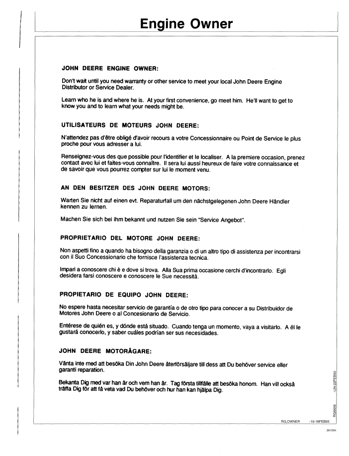 Official John Deere 300 Series Diesel Engine Operator Guide (OMRG16407)