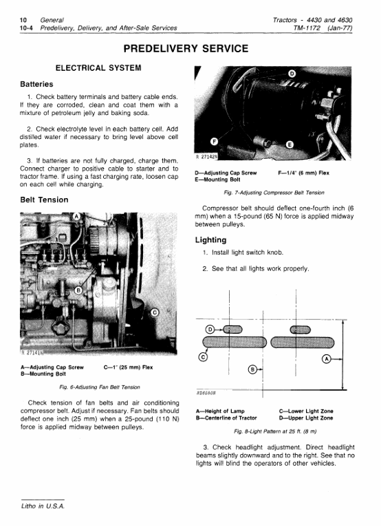 Official John Deere 4430, 4630 Tractor Service Manual TM1172 Download