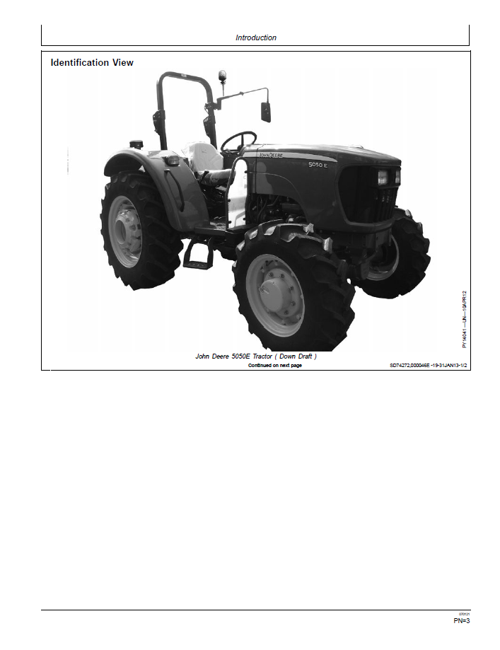 Official John Deere 5050E Utility Tractor Operator Guide (OMSU28964)
