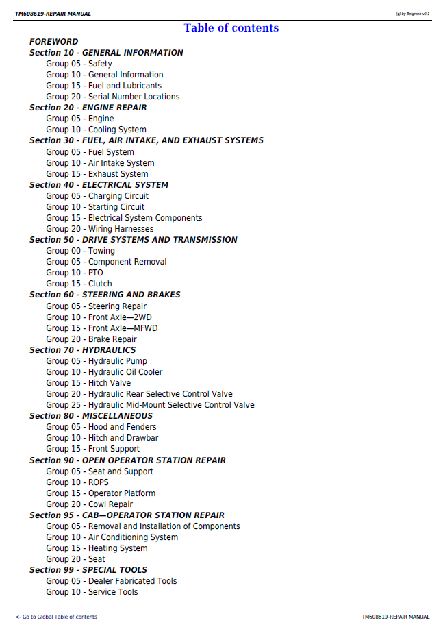 Official John Deere 6105E, 6120E, 6135E Tier 4 Service Manual (TM608619)