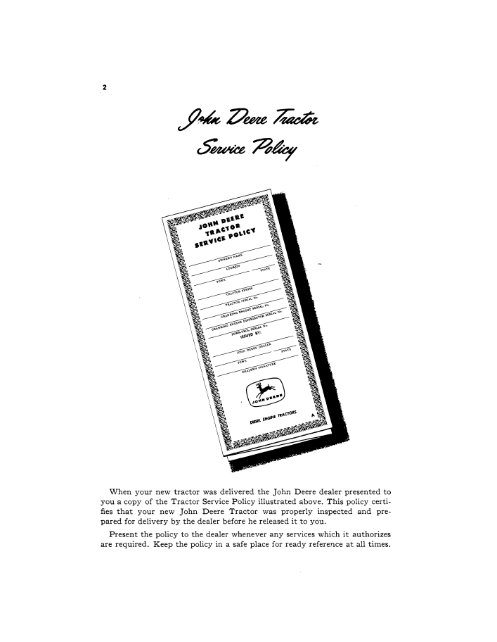 Official John Deere 720 Diesel Operator Guide with Cranking Engine (OMR2086)