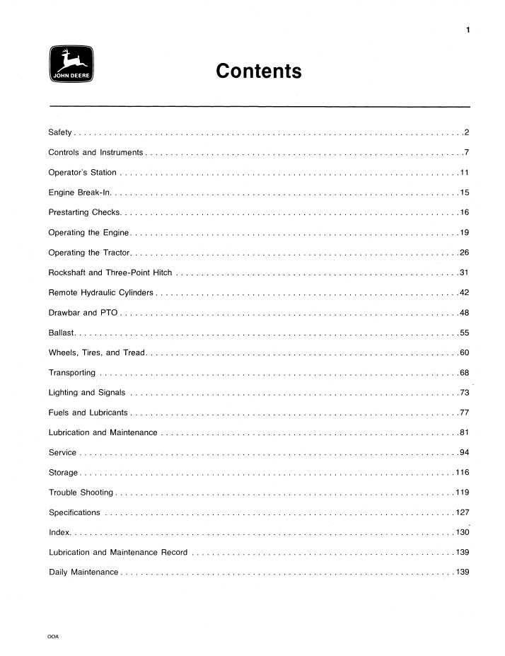 Official John Deere 8440/8640 Articulated Tractor Guide (OMRW15912)