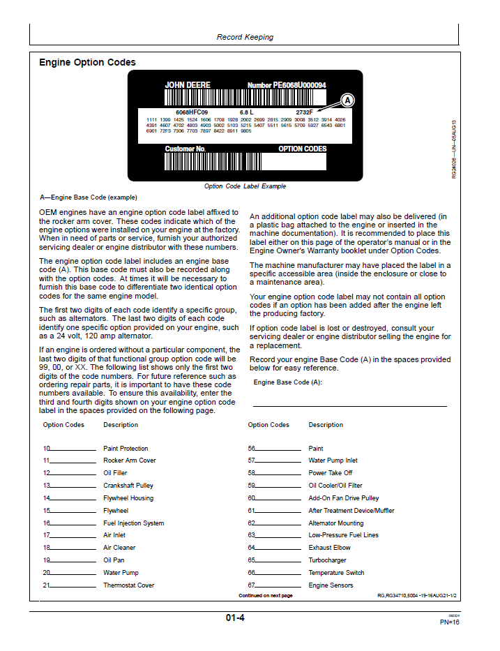 Official John Deere EWX 2.9L OEM Engine Operator Guide (OMRG39496)