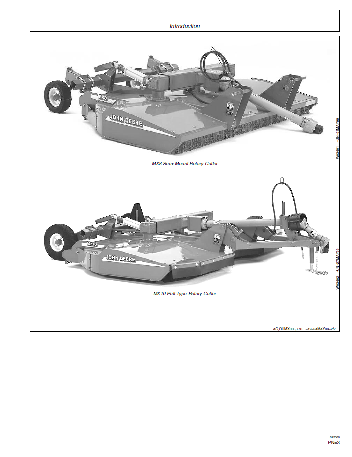 Official John Deere MX-Series Rotary Cutter Manual OMW45015