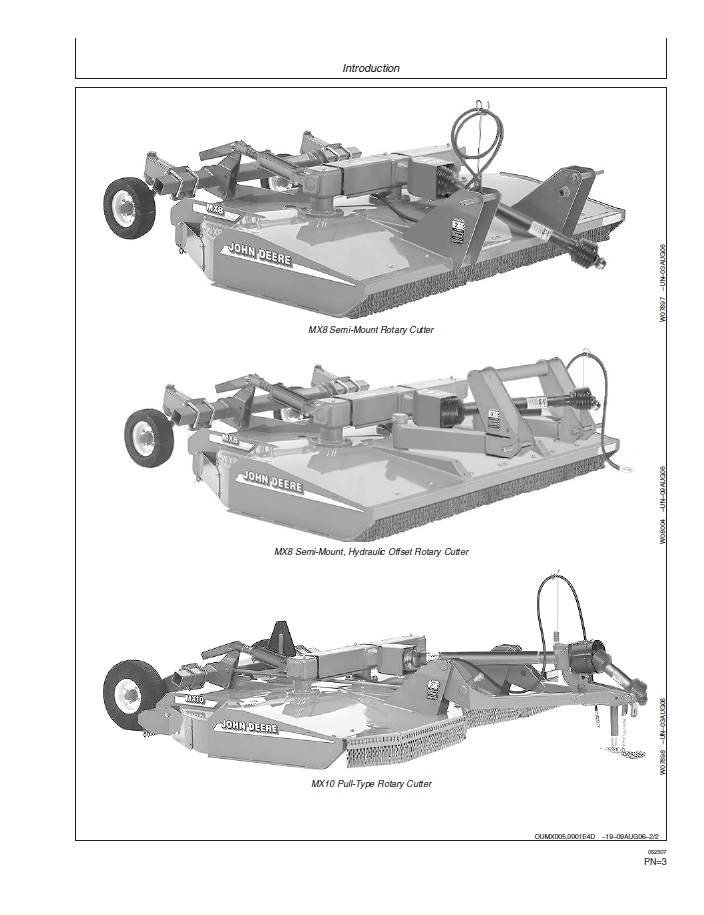 Official John Deere MX-Series Rotary Cutter Manual OMW52470
