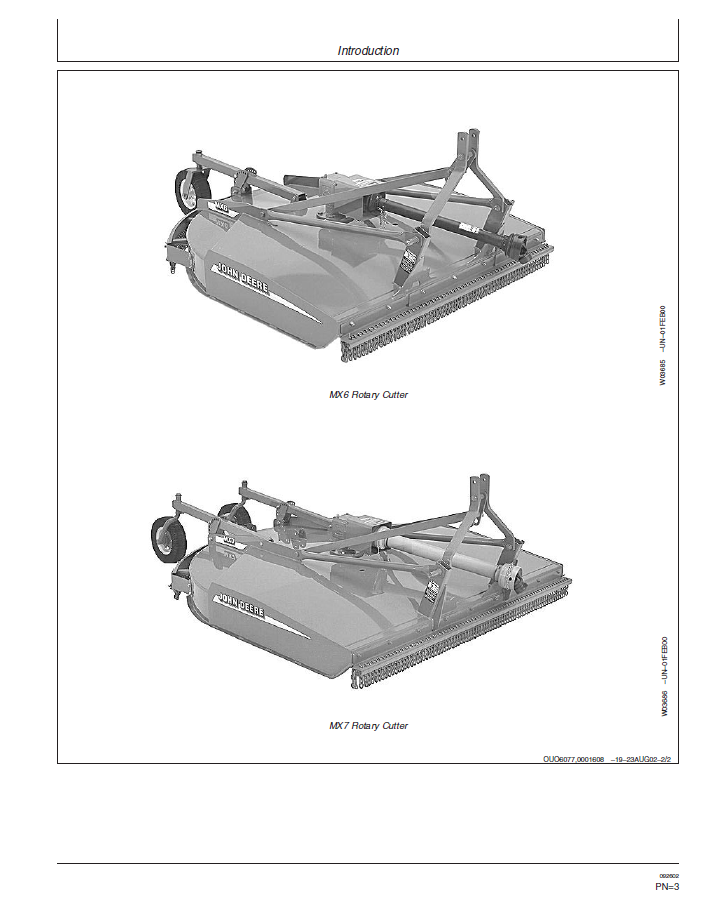 Official John Deere MX5/MX6/MX7 Rotary Cutter Manual OMW49246