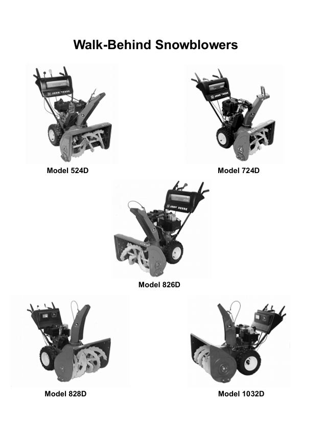 Official John Deere TM1612 Repair Manual for Walk-Behind Snowblowers