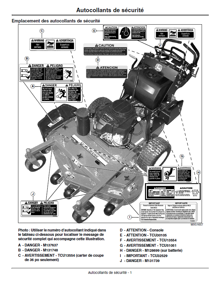 Official John Deere WH-Series Commercial Walk-Behind Manual OMTCU33550