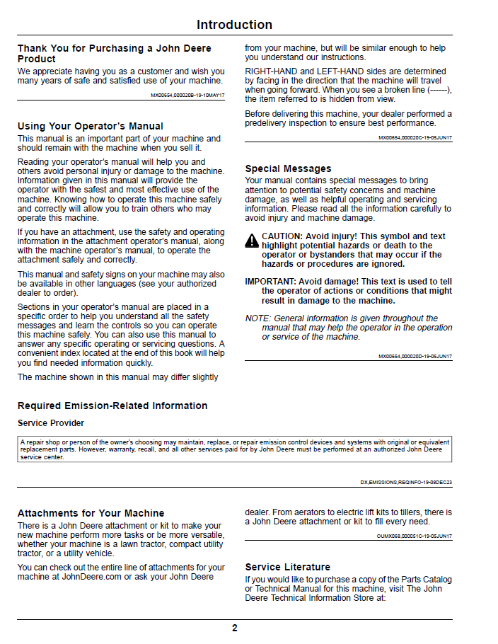 Official John Deere ZTrak Z900 Series Gas Mower Operator Manual