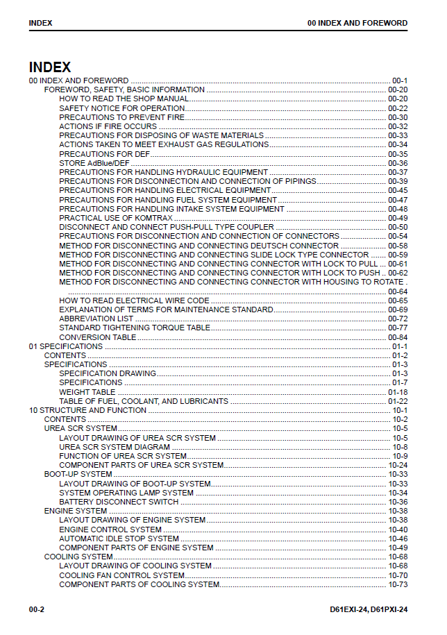 Official KEBM657800 Komatsu D61EXi/PXi-24 Dozer Repair & Service Manual