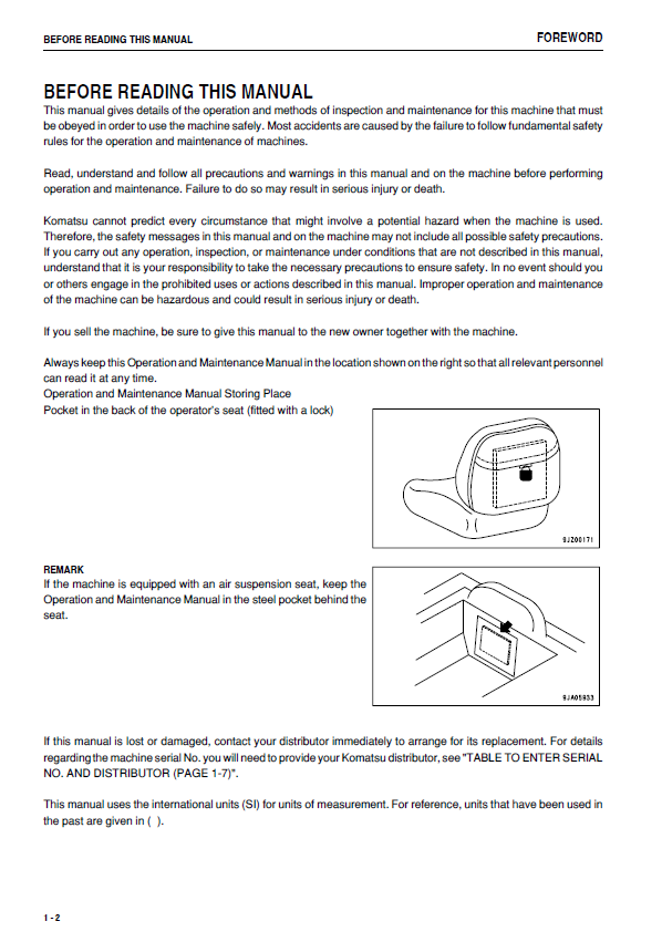Official Komatsu D31 & D37-22 Dozer Operator & Maintenance Guide