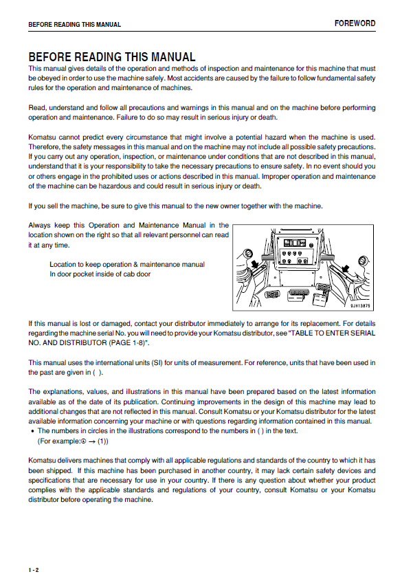 Official Komatsu D475A-5E0 Bulldozer Service & Operation Manual