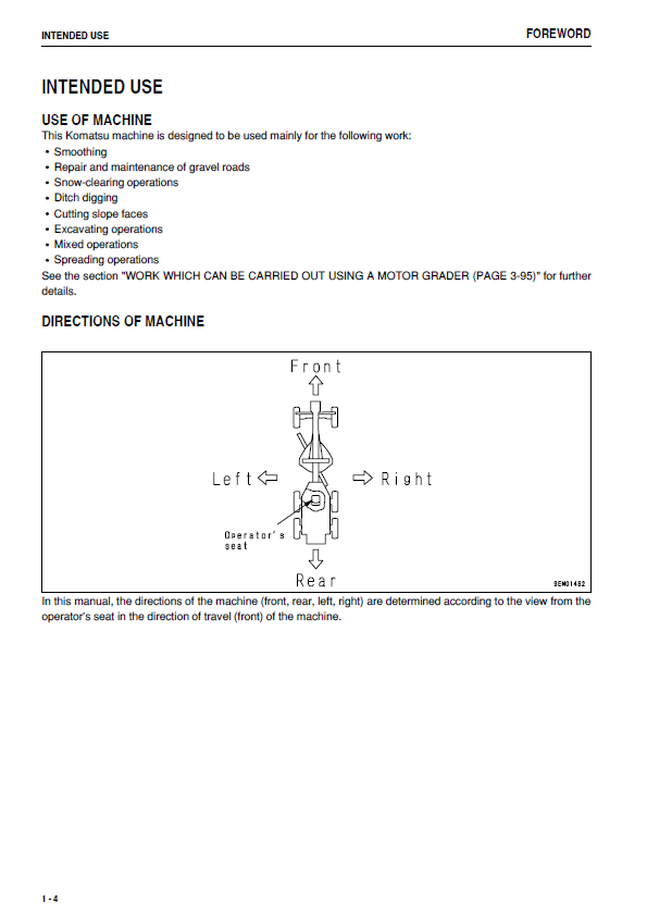 Official Komatsu GD675-3E0 Grader Operation & Maintenance PDF