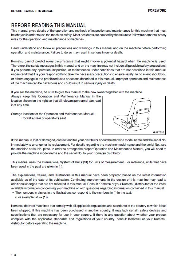 Official Komatsu GD675-5 Grader Service & Operator Guide PDF