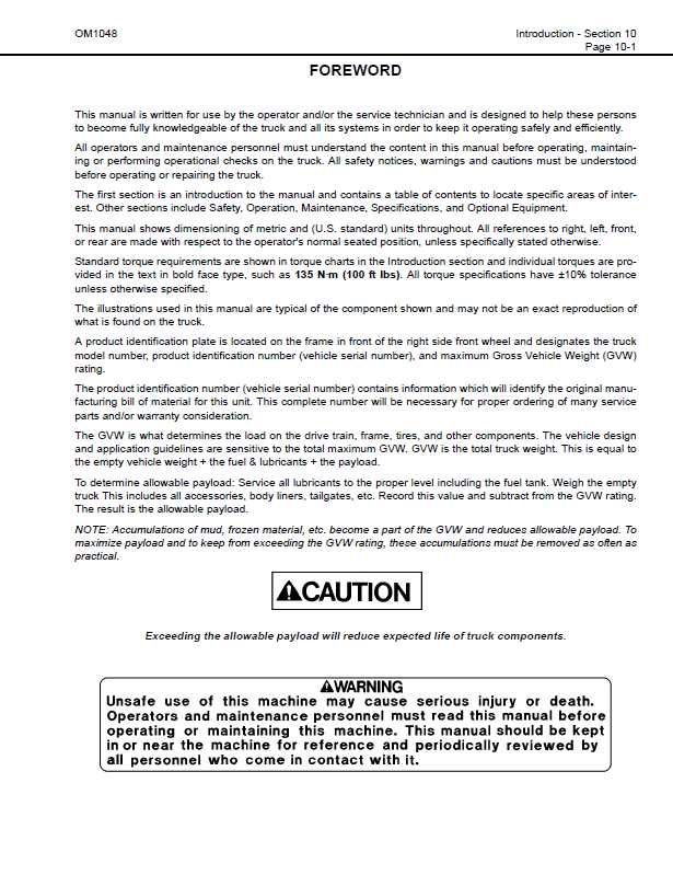 Official Komatsu HD1500-7 Dump Truck Operator Manual