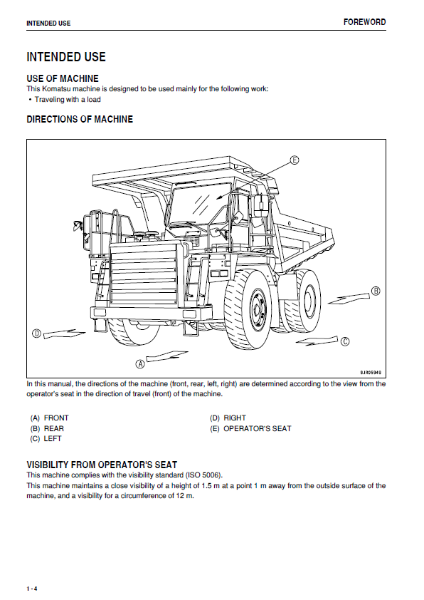 Official Komatsu HD325-7 & HD405-7 Dump Truck Operator & Service Manual