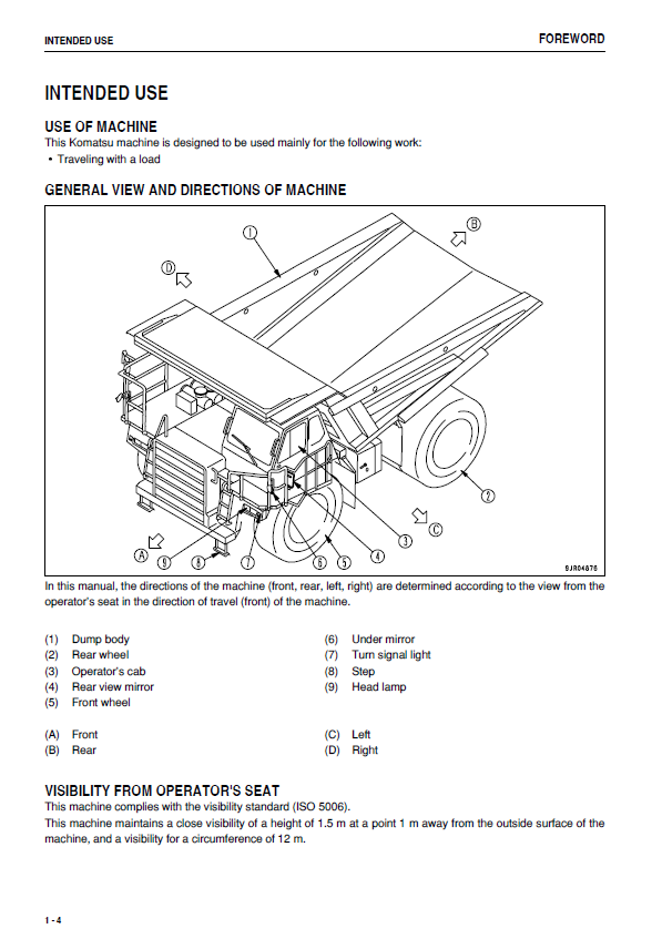 Official Komatsu HD465-7E0 / HD605-7E0 Maintenance & Operation Guide